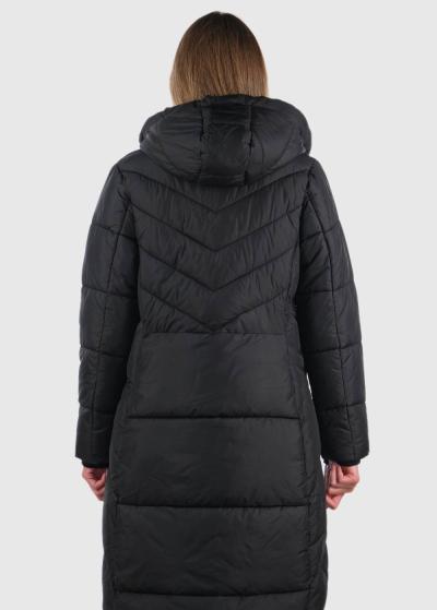 Edisa melna pagarināta jaka - back