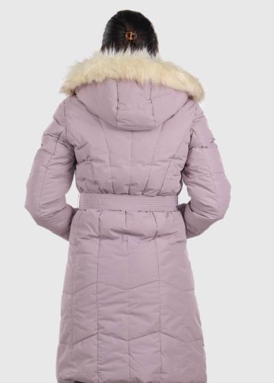 Emmanouela violeta sieviešu jaka ar jostu - back