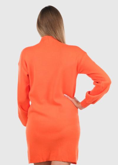 Elnare oranža džemperkleita ar augsto apkakli  - back
