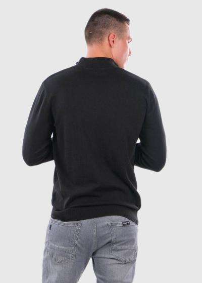 Emrah melns džemperis ar rāvējslēdzi  - back