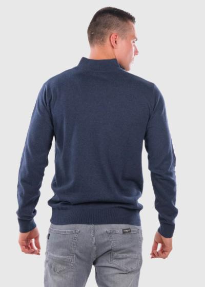 Emrah tumši zils džemperis ar rāvējslēdzi  - back