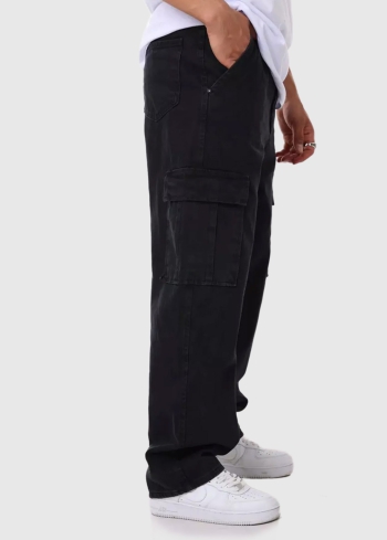 Liberatore Regular Fit vīriešu džinsi ar kargo tipa kabatām - back