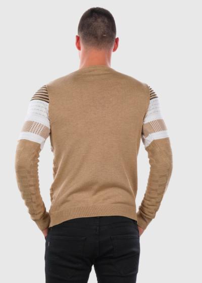 Eshan bēšs vīriešu džemperis - back