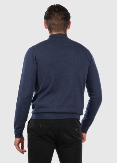 Eoghan tumši zila bītlene ar augstu apkakli - back