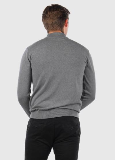 Eoghan pelēka bītlene ar augstu apkakli - back