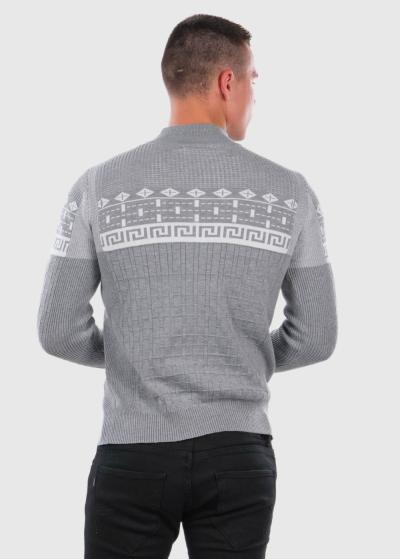 Ezreal pelēks džemperis ar rakstu  - back