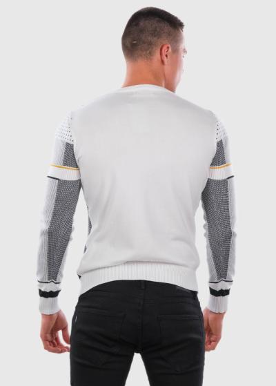 Elimar balts džemperis ar ģeometrisku printu - back