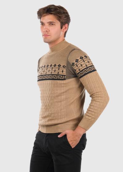 Ezreal bēšs džemperis ar rakstu  - back