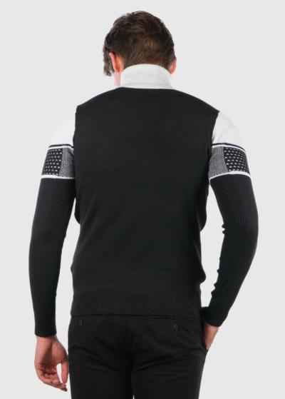 Ender vīriešu džemperis ar augstu apkakli - back