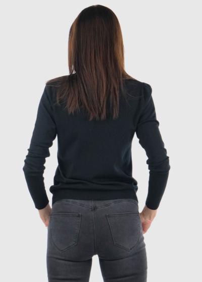 Elvana melns sieviešu džemperis - back