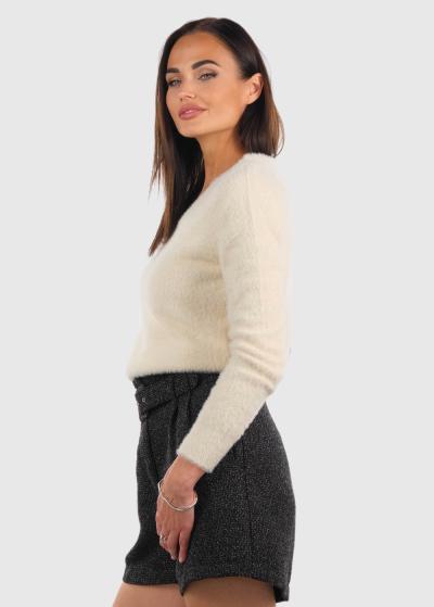 Glory bēšs vienkrāsains džemperis - back