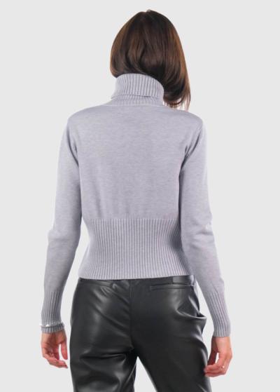 Haley pelēka silta bītlene - back