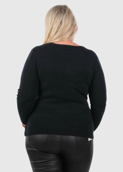 Ilayda Lielo izmēru melns džemperis - back