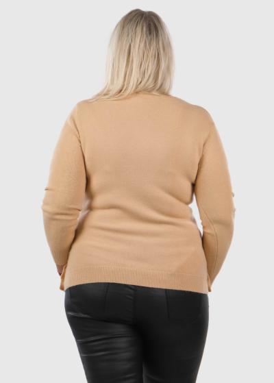 Ilayda Lielo izmēru bēšs džemperis - back