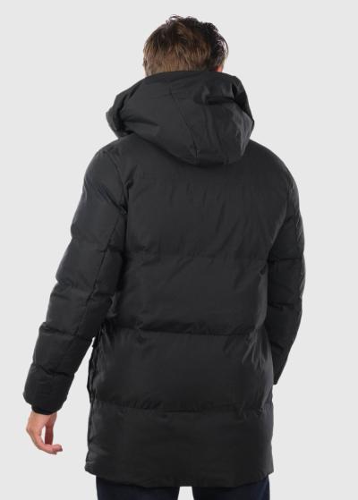 Erlis melna parka ar kargo tipa kabatām - back
