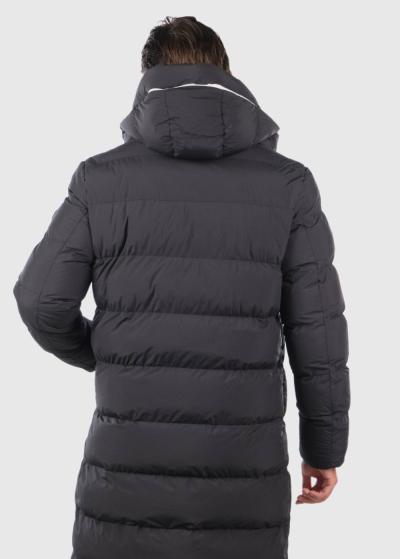 Edmon melna vīriešu pagarināta jaka - back