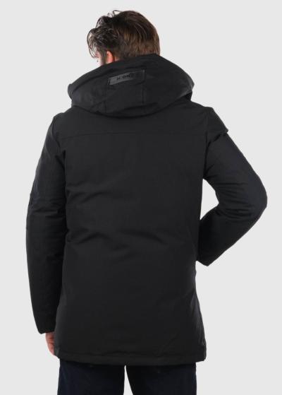 Emiliano melna vīriešu parka ar kabatām - back