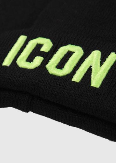 Icon melna cepure ar logotipu - back