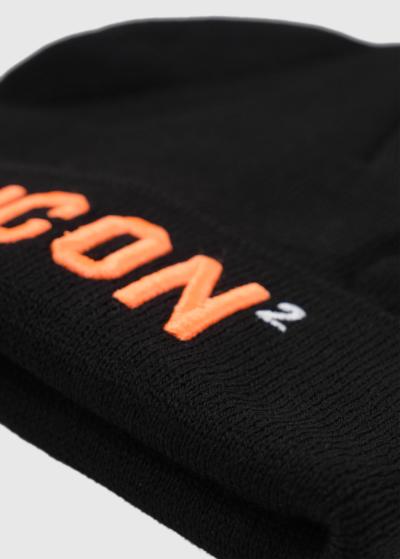 Icon melna cepure ar logotipu - back