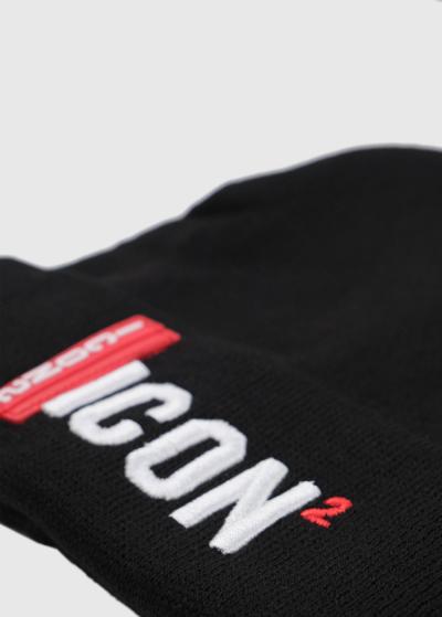 Icon melna cepure ar logotipu - back