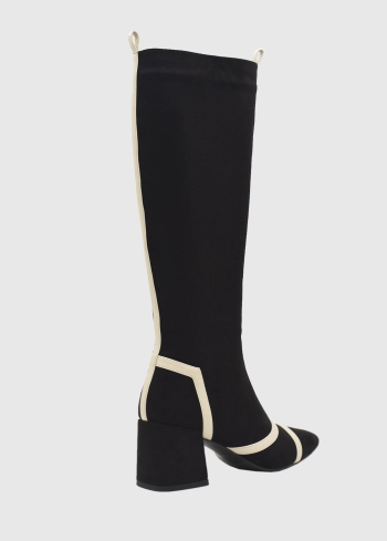 AZAREY melni sieviešu zābaki ar iešuvēm - back