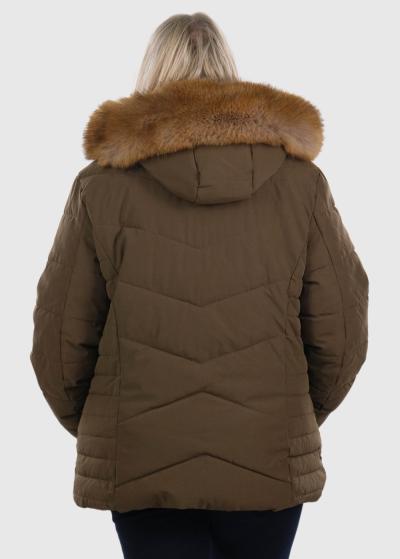 Isana Lielo izmēru haki sieviešu īsa jaka - back