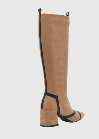 AZAREY brūni sieviešu zābaki ar iešuvēm - back