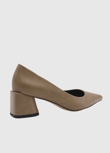 AZAREY brūnas sieviešu kurpes ar biezu papēdi - back