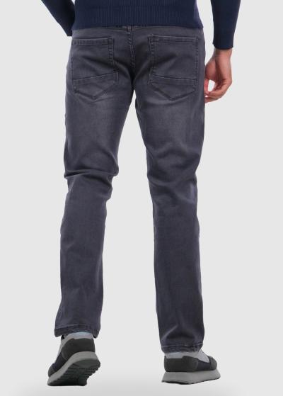 Regular Fit tumši pelēki vīriešu džinsi - back