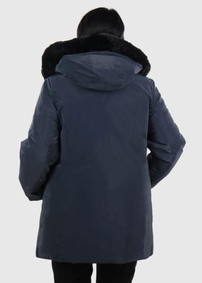 Ichika Lielo izmēru tumši zila sieviešu jaka - back