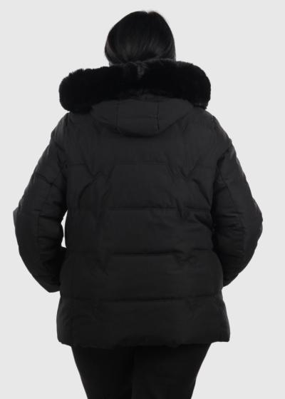 Janelle Lielo izmēru melna īsa jaka - back