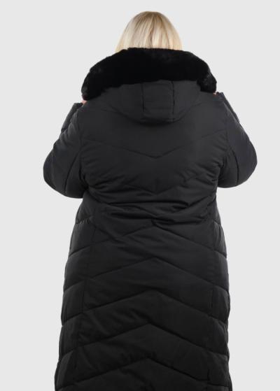 Jennet Lielo izmēru melna gara jaka - back