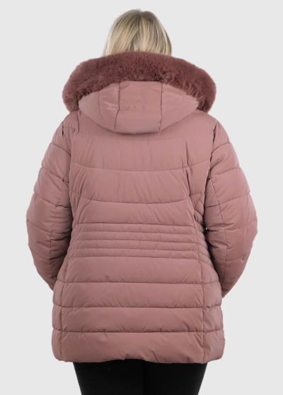 Jeannette Lielo izmēru tumši rozā sieviešu jaka - back