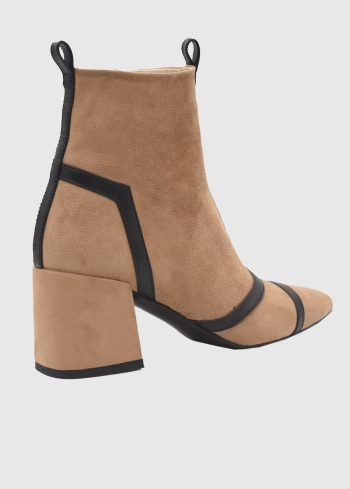 AZAREY bēši īsie zābaki ar iešuvēm - back