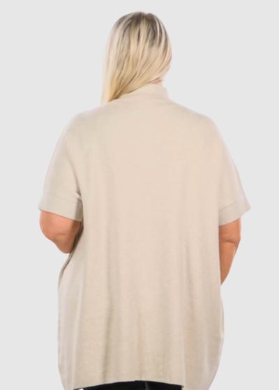 Jane Lielo izmēru bēšs kardigans - back