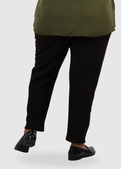 Jamelia Lielo izmēru melnas sieviešu bikses ar siltinājumu - back