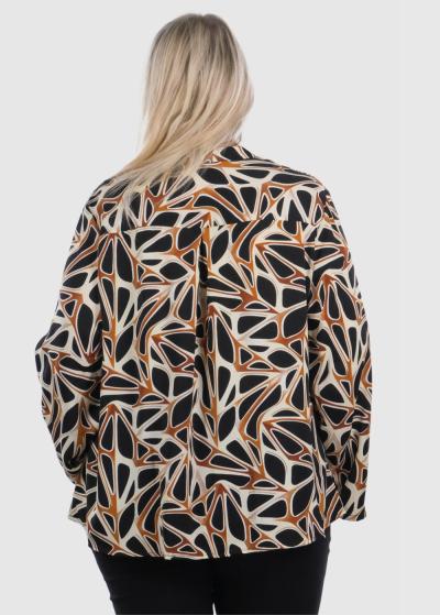 Kate Lielo izmēru blūze ar garām piedurknēm - back