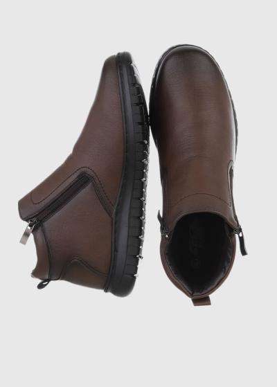 Firuz brūni zābaki ar rāvējslēdzēju sānā - back