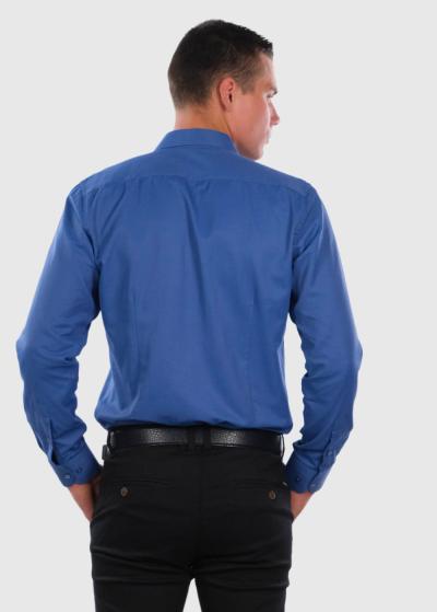 Fahd zils pieguļošais krekls ar garām piedurknēm  - back