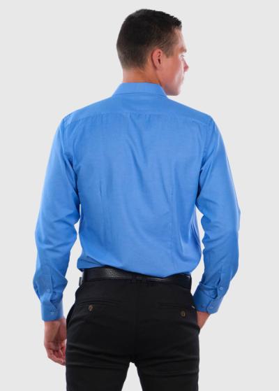 Fahd zils pieguļošais krekls ar garām piedurknēm  - back