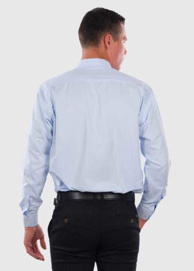 Fadey gaiši zils klasiskais krekls - back