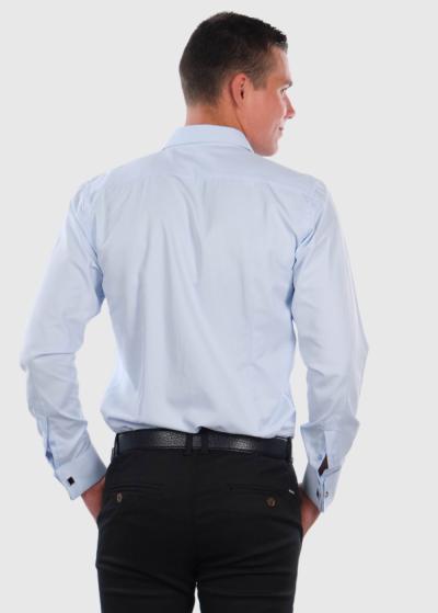 Ferenc gaiši zils pieguļošais krekls - back