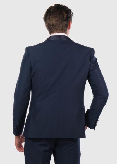 Gleb tumši zils pieguļošais uzvalks - back