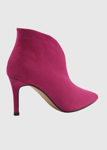 AZAREY rozā īsie zābaki ar spicu purngalu - back