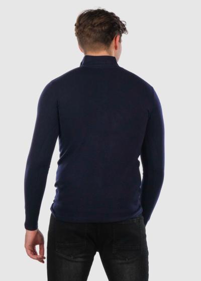 Giovanni tumši zils džemperis ar rāvējslēdzēju - back