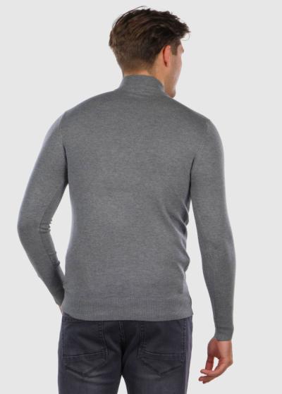 Gildas pelēks džemperis ar augsto apkakli  - back