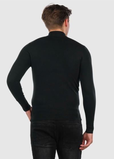 Gildas melns džemperis ar augsto apkakli  - back