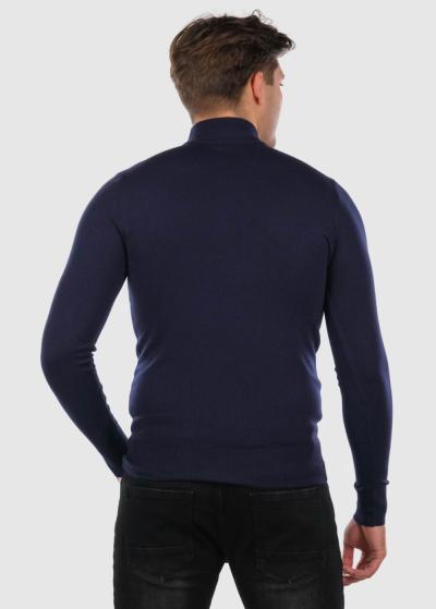 Gildas zils džemperis ar augsto apkakli  - back