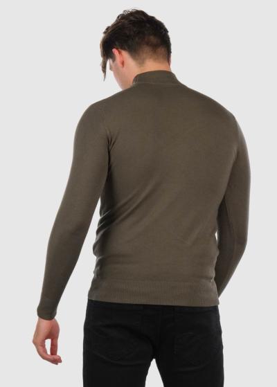 Gildas haki džemperis ar augsto apkakli  - back