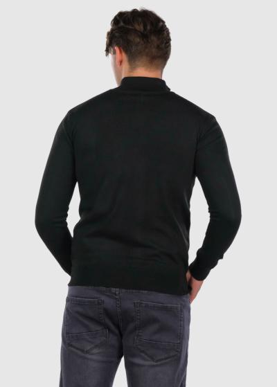 Garman melns džemperis ar rāvējslēdzēju - back